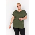Wasabi WA-MARYAM 2 - Grøn t-shirt med broderisøm W20332 Thyme