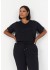 Wasabi WA-SABINA 38 Sort t-shirt med skrift på fronten W20348 Black