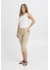 Pulz PZROSITA HW Capri - Sandfarvede capri bukser 50208876 White Pepper