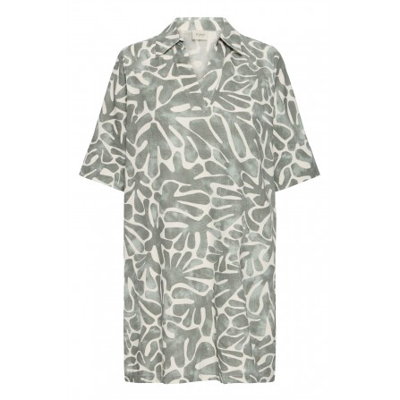 Fransa FRMADDIE DR 4 - Grøn printet tunika 20615542 Agave Green ART