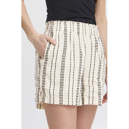 ICHI IHJOSINE SHO - Lyse stribet sort 20122695 Birch w. Black Jacquard Stripe