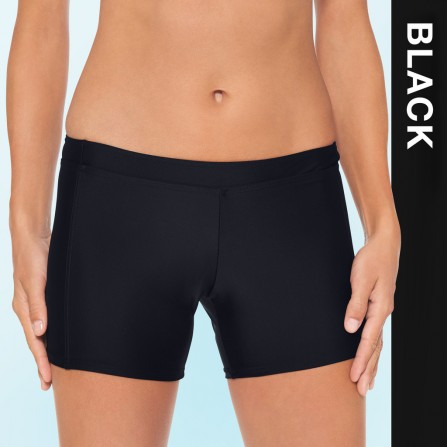 Wiki Swim Panty with Leg - Sort bikini shorts 651-4441 Black