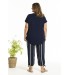 Gozzip GAugusta Pants 7/8 - Marine 7/8 buks med hvide striber G243058 Navy stripe