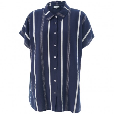 Gozzip GKaisa Blouse - Marineblå stribet skjorte G253000 Navy Stripe