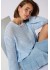 Kaffe KAsolar Pullover - Lyseblå strik med hulmønster 10509985 Nantucket Breeze