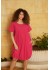 Zhenzi Amin 105-Dress S/S - Pink bomuldskjole 200666 Rasberry