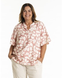 Gozzip GKathja Blouse - Rosa/hvid printet bluse G253080 Peach Rose