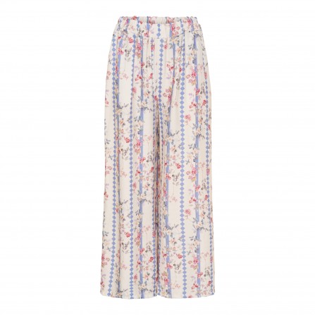 Marta MdcChanel Pant - Blå blomster printede bukser 6192 Jeans2319tps