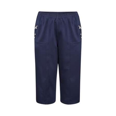 Wasabi WA-EMILY 2 - Marineblå capribuks W10127 Blue Iris