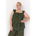Wasabi WA-MELINA 1 - Grøn leopard top W10426 Thyme Combi