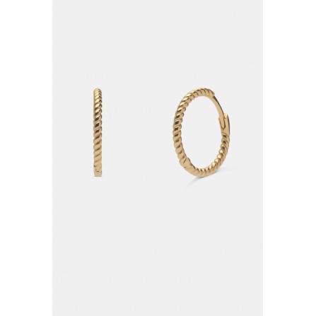 Andcopenhagen Twisted Hoops a0106 Guldbelagte øreringe