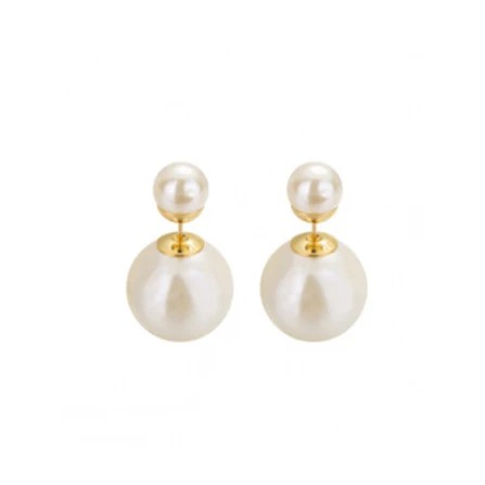 Andcopenhagen Sophie double pearl øreringe B0303 18 karat guldbelagt sterlingsølv