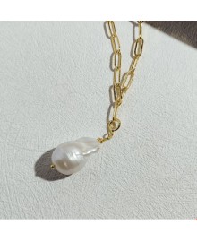 Andcopenhagen Baroque perlehalskæde A0815 Guldbelagt