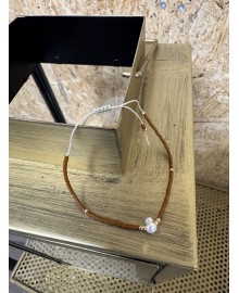 Andcopenhagen Holly Armbånd A0916 Brun, Perle og Guld