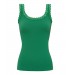 Tim&Simonsen Frida Rib Top - Grøn rib top med blonde 217 Felce