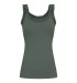 Tim&Simonsen Frida Rib Top - Oliven grøn rib top med blonde 217 Oliva
