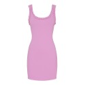 Tim&Simonsen Frida Rib Top Plus - Pink rib top med blonde H5-202xPlus Macaron