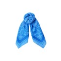 Black Colour BCHALLY MINI SCARF - Blå mønstret tørklæde 3627 Blue