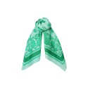 Black Colour BCHALLY MINI SCARF - Grøn mønstret tørklæde 3627 Green