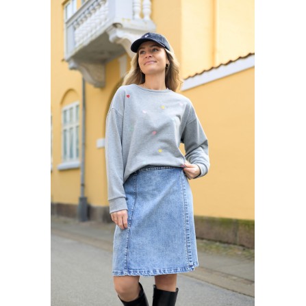 Black Colour BCRUSSEL SHORT WRAP SKIRT - Cowboy slå-om-nederdel 40862 Lt. Denim