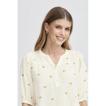 Fransa FXBOBBI BL 1 - Bluse med citroner 20612125 Cornsilk ART