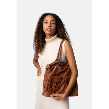 RE:Designed Jodi Big - Brun skindtaske 6439 Walnut