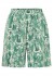 ICHI IHAYA SHO2 - Grøn printet shorts 20123320 Pine Green