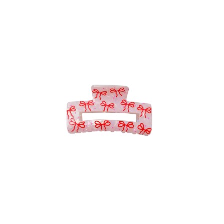 Black Colour BCBERLIN Bow Hair Claw - 5946 Red Bow