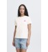 ICHI IHCAMINO SS27 - Hvid t-shirt med pink sneglehus 20123353 Cloud Dancer w.