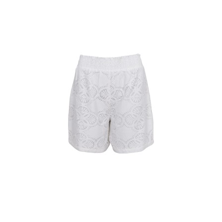 Black Colour BCMILOS LACE SHORTS - Hvide blonde shorts 40876 White