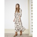Co'Couture ElisaCC Floor Dress - Sort/gul printet lang kjole 36467 Bone