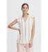 Pulz PZMILLE Blouse - Stribet bluse med lurex tråd 50208997 Peachskin YD