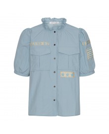 CONTINUE Mili SS - Lyseblå skjorte 14506 Dove Blue