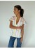 CONTINUE Christel Top - Pastel farvet stribet top 14912 Yellow stripe