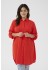 Kaffe Curve KCpaula Shirt Tunic - Rød lang skjorte 10582336 Grenadine