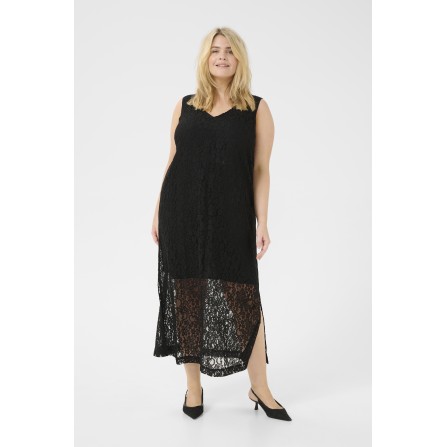Kaffe Curve KClorani Lace Dress - Sort blonde kjole 10583225 Black Deep