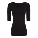 Tim&Simonsen Frida Top SS - Kortærmet rib top H5-668 Nero