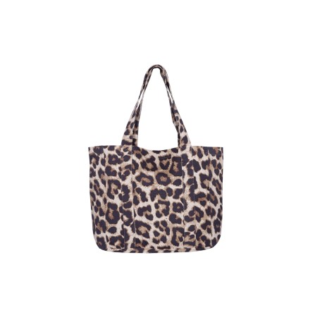 Black Colour BCNELLA Canvas Bag - Leopard printet net 9357 Leopard