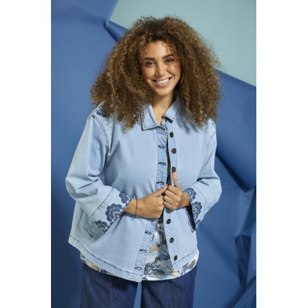 Zhenzi Zh-MYLA 854-Jacket L/S - Lys denim jakke 200854 Angelite denim