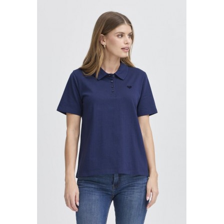 Fransa FRSAMMA TEE 1 - Marine polo t-shirt 20615794 Navy Blazer