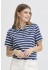 Fransa FRSAMMA TEE 1 - Marine stribet polo t-shirt 20615794 Navy Blazer Mix
