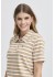 Fransa FRSAMMA TEE 1 - Beige stribet polo t-shirt 20615794 Silver Mink Mix
