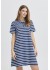 Fransa FRSAMMA DR 1 - Marine stribet polo kjole 20615793 Navy Blazer Mix