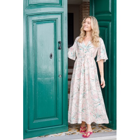 Black Colour BCCASSANDRA DRESS - Lang printet kjole 40881 Off White Rose