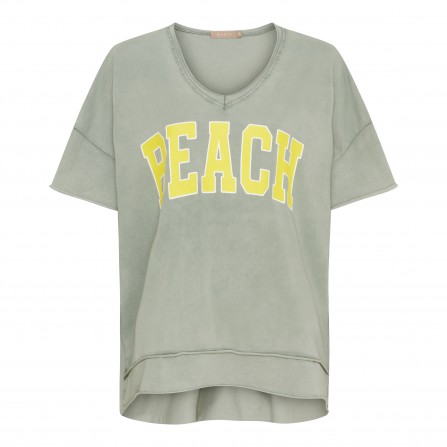 Marta MdcNella Tee - Grøn t-shirt 2436/B Military/Yellow