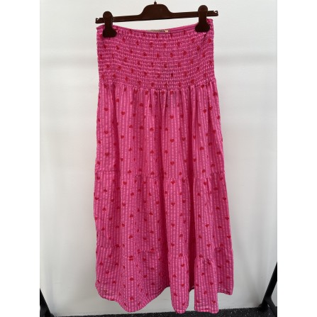 Marta MdcNatasja Skirt - Pink nederdel med hjerter 5201P Fuxia
