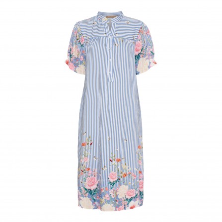Marta MdcCristina Dress - Lange blå stribet kjole 7263 Jeans4837tpg
