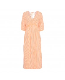 Marta MdcAmaris Dress - Orange stribet kjole 7315A Orange Fluo