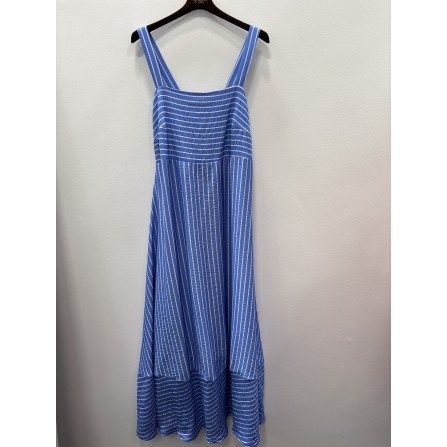 Marta MdcEstela Dress - Lang blå stribet kjole 7343 Originale 5364tak
