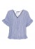 Marta MdcMatilda Top - Blå stribet bluse 8464 Blue Jeans